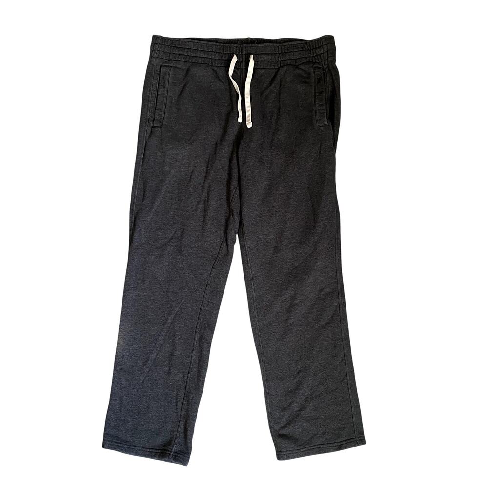 Old Navy Sweatpants Men's Large Dark Gray Fleece Open Hem Joggers